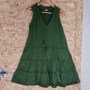 Max Studio Forest Green Textured Dress